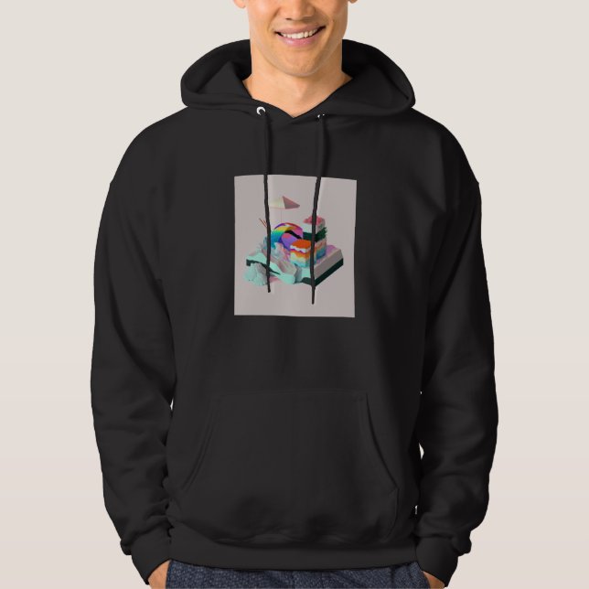 Vaperwave Aesthetic Glitch Sushi Retrowave Synthwa Hoodie (Front)