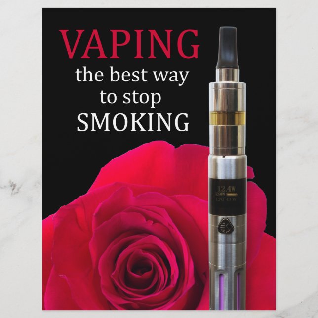 Vaping and rose flower flyer (Front)
