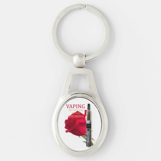 Vaping is the best way to stop smoking key ring (Front)