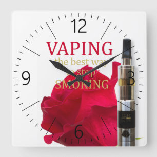 Vaping is the best way to stop smoking square wall clock