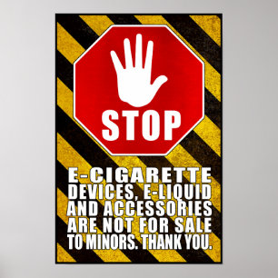 Vaping No Sale To Minors Poster