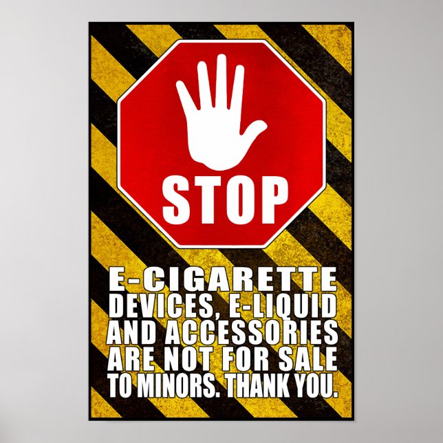 Vaping No Sale To Minors Poster (Front)