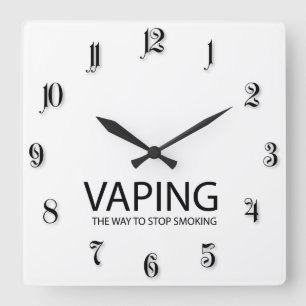 vaping square wall clock