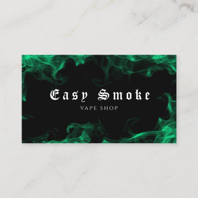 Vapor Vaping Smoke Smoking Shopcigar Business Card (Front)