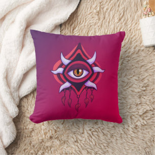 Vaporware Demon Eye - Colourful Gothic Cushion