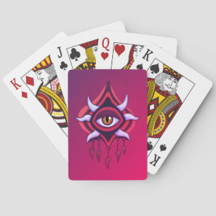 Vaporware Demon Eye - Colourful Gothic Playing Cards