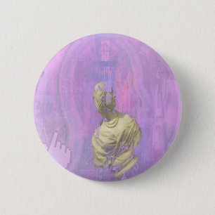 vaporwave aesthetic 6 cm round badge