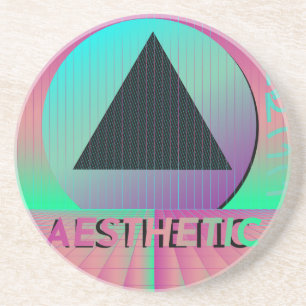 vaporwave aesthetic coaster
