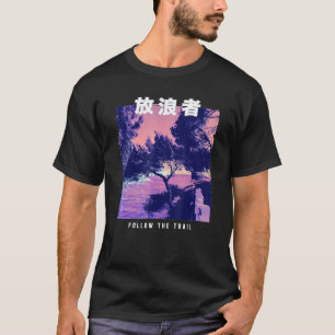 Vaporwave Aesthetic Glitch 80s Retro Beach T-Shirt