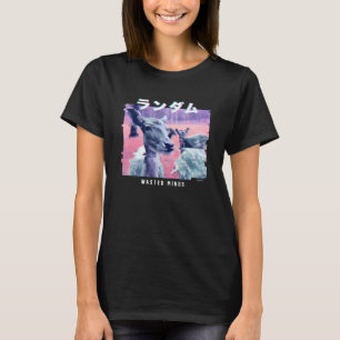 Vaporwave Aesthetic Glitch 80s Retro Deer T-Shirt