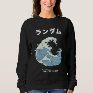 Vaporwave Aesthetic Glitch 80s Retro Great Wave Sweatshirt