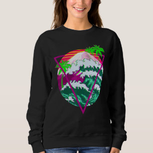 Vaporwave Aesthetic Japanese Waves Retro 1980s and Sweatshirt