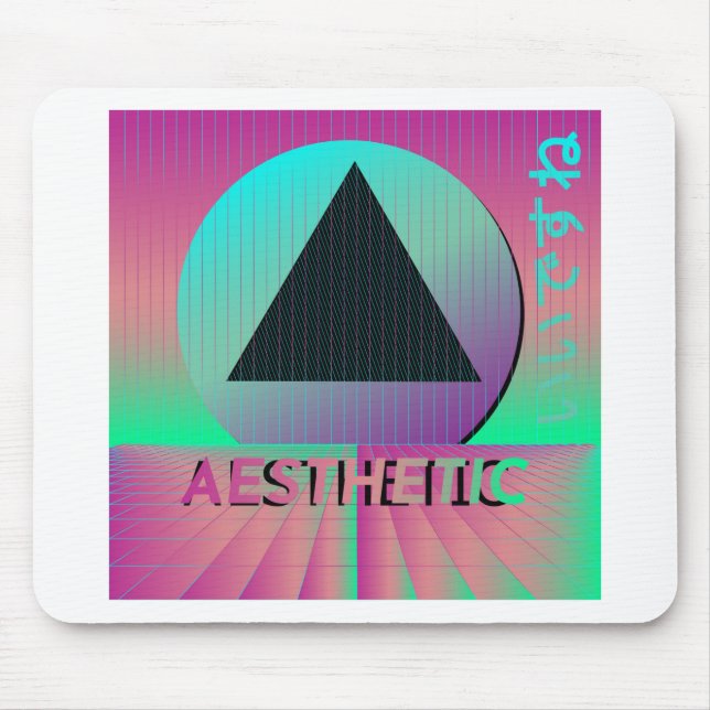 vaporwave aesthetic mouse pad (Front)