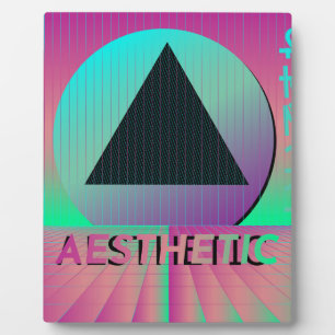 vaporwave aesthetic plaque