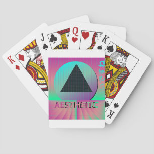 vaporwave aesthetic playing cards