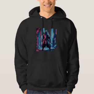 Vaporwave Aesthetic Retro Cyberpunk Samurai Japane Hoodie