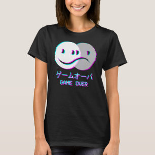 Vaporwave Aesthetic Sad Happy Face Sad Girl Boy Ga T-Shirt