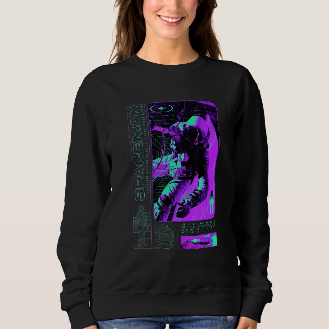 Vaporwave Aesthetic Spaceman Outer Space Galaxy As Sweatshirt (Front)