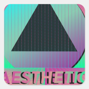 vaporwave aesthetic square sticker