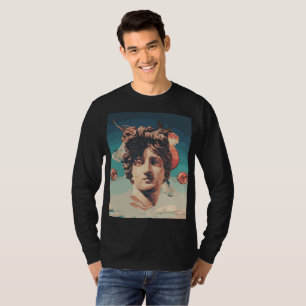 Vaporwave Aesthetic Statue Men Long Sleeve Shirt