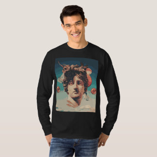 Vaporwave Aesthetic Statue Men Long Sleeve Shirt