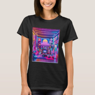 Vaporwave Aesthetic Style Sunset 80s 90s Retro Col T-Shirt