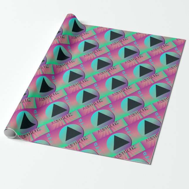 vaporwave aesthetic wrapping paper (Unrolled)