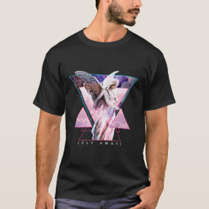 Vaporwave Angel Statue Wings Fly Away Aesthetic T-Shirt