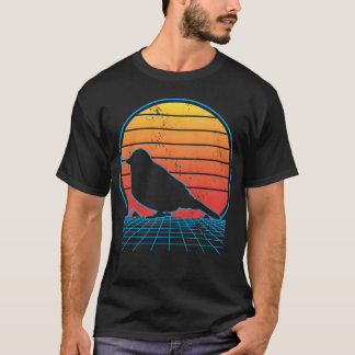 Vaporwave Bird Lover Birdwatching Bird Whisperer r T-Shirt