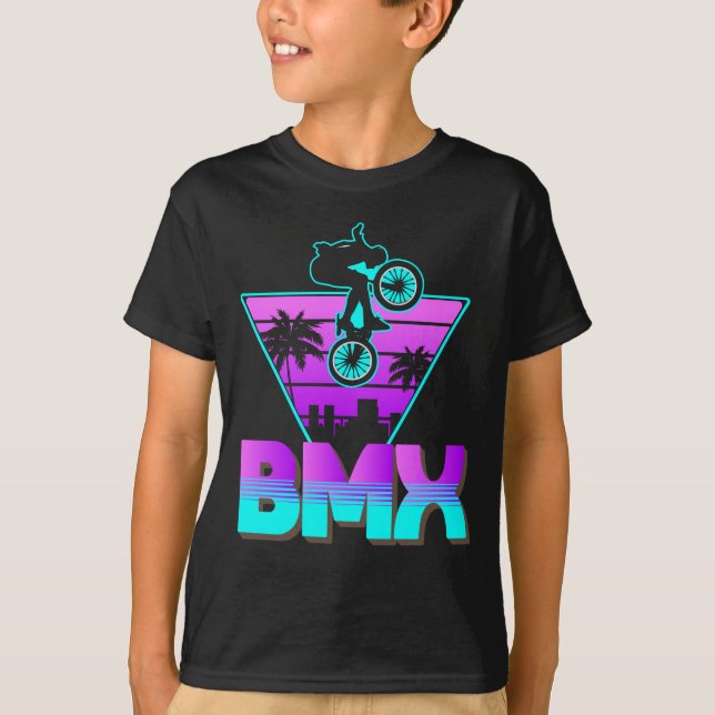 Vaporwave BMX Bike Boys Bicycle T-Shirt (Front)