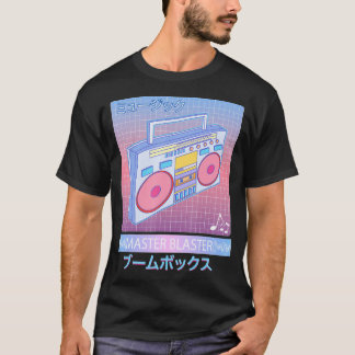 Vaporwave Boom Box Retro 80s Tape Player Japanese T-Shirt