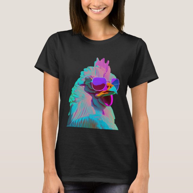 Vaporwave Chicken T-Shirt (Front)