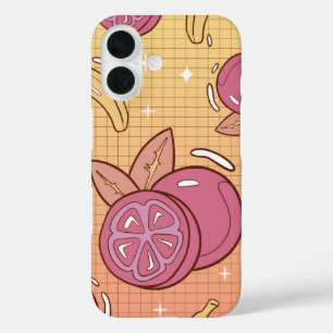 Vaporwave Citrus Banana iPhone 16 Case