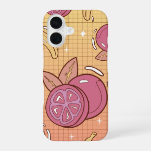 Vaporwave Citrus Banana iPhone 16 Case