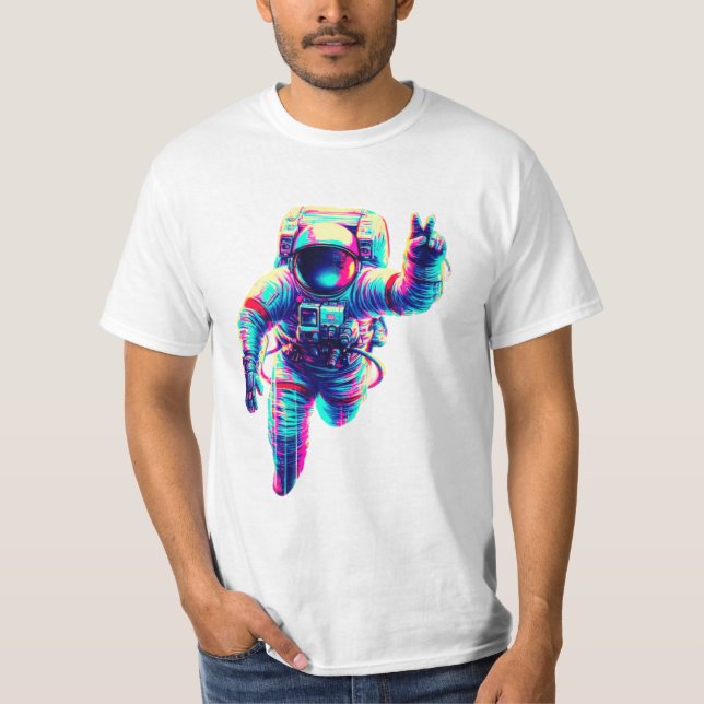 Vaporwave Cosmonaut T-Shirt (Front)