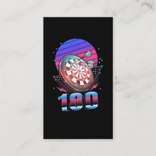 Vaporwave Dart Throwing Dartboard 180 Darts Business Card