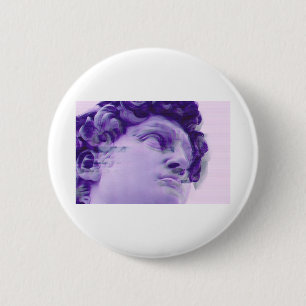 Vaporwave greek glitch statue 6 cm round badge