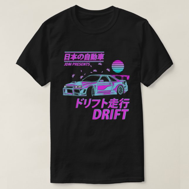 Vaporwave Japan Jdm Car Vehicle Drift For Motor Ra T-Shirt (Design Front)