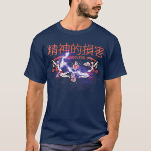 Vaporwave Japan Kanij Angel Valentine Heartless Gr T-Shirt