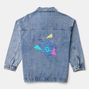 Vaporwave Japanese Maneki Neko Japan Aesthetic Syn Denim Jacket