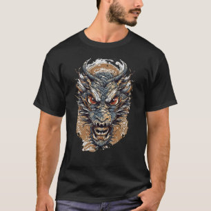 Vaporwave Japanese retro dragon Japanese art T-Shirt