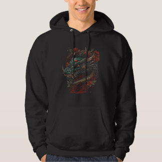 Vaporwave Japanese retro dragon  Japanese Hoodie