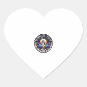 Vaporwave Liberty Patriotic Patriotic Vaporwave Re Heart Sticker