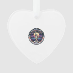 Vaporwave Liberty Patriotic Patriotic Vaporwave Re Ornament