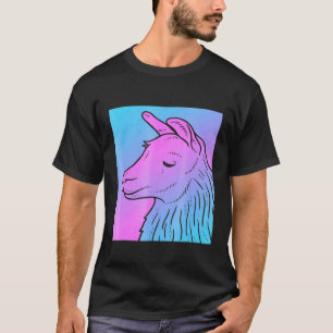 Vaporwave Llama Aesthetic Pastel Goth Lama glama T-Shirt