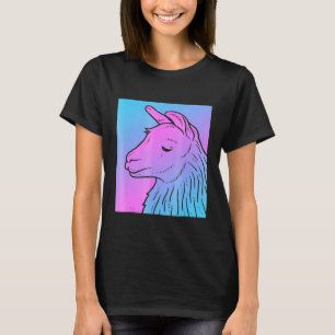 Vaporwave Llama Aesthetic Pastel Goth Lama glama T-Shirt