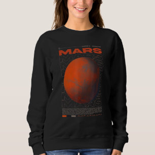 Vaporwave Mars Solar System Planet Outer Space Ast Sweatshirt