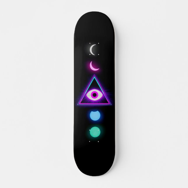 Vaporwave Moon Skateboard (Front)