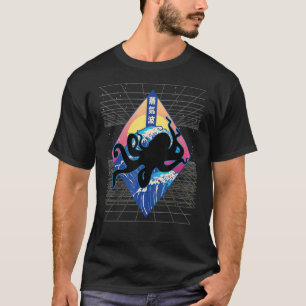 Vaporwave Octopus Kraken Sea Biologist Diver T-Shirt