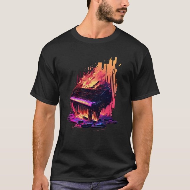 Vaporwave Piano T-Shirt (Front)